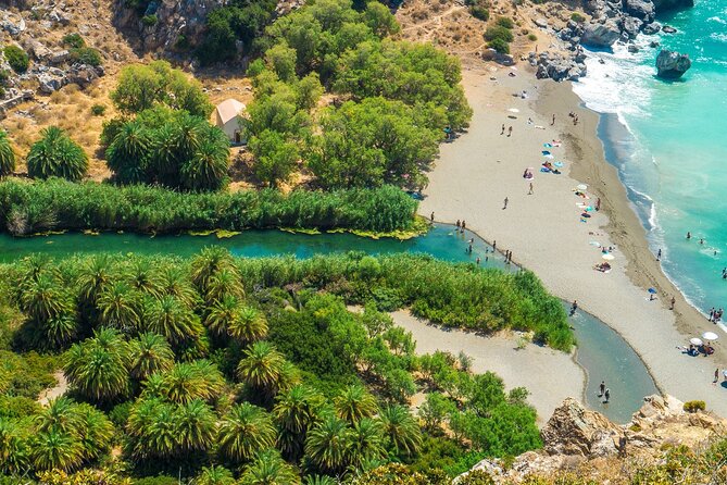 Preveli Beach and Damnoni Kourtaliotikowaterfalls from Rethymno - What the schedule means for your day