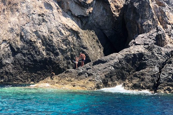 Private Boat Trip Chania Seitan (price per group-up to 9 people) - Sea Caves, Stalactites, and Akrotiri’s Rocky Coast