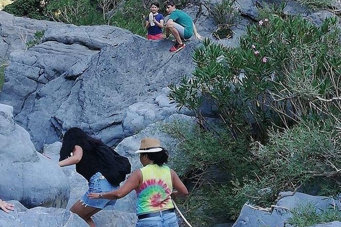 PRIVATE Hiking Walking GORGE nearby Hersonissos CRETE - Entering the riverbed and rocky gorge