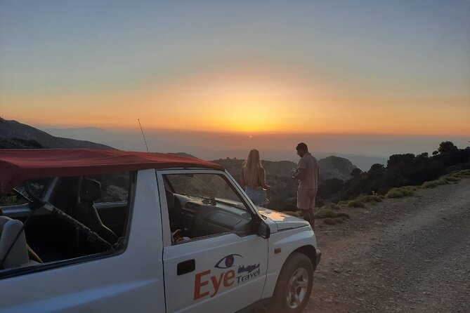 PRIVATE Jeep Safari 4x4 SUNSET (with Dinner) in Mountains CRETE - From the coast to Sfendili’s half-submerged village