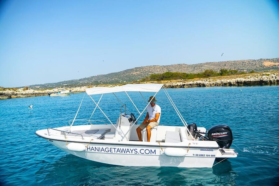 Rent Boat from Marathi Without Skipper 30hp - Starting from Marathi on the Souda Gulf