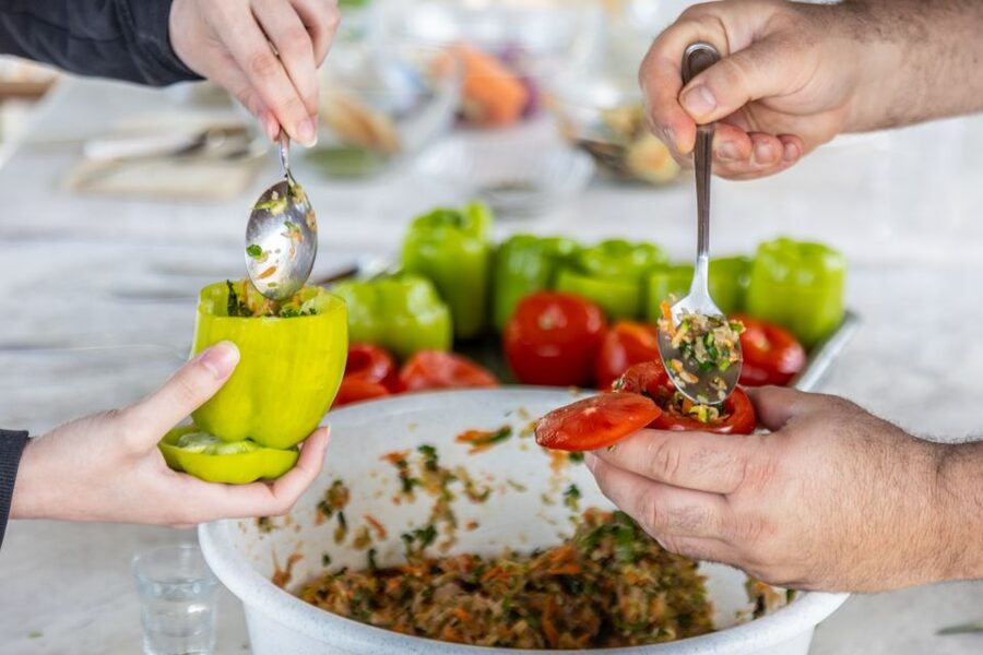 Rethymno: Authentic Cooking Class with a Local - The wood-fired oven and the meal outdoors