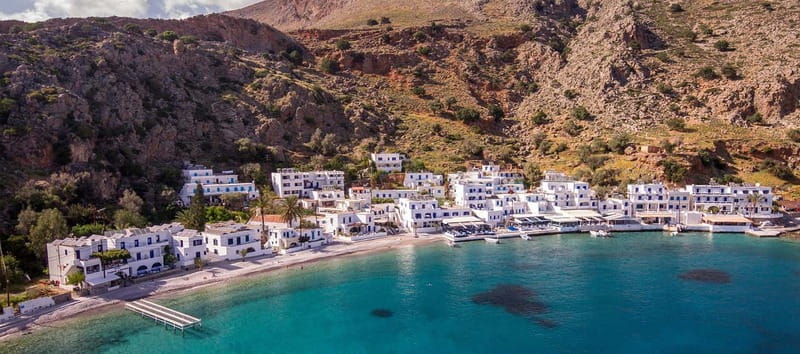 Rethymno: Glyka Nera, Loutro, & Sfakia Day Trip - Loutro and its whitewashed bay