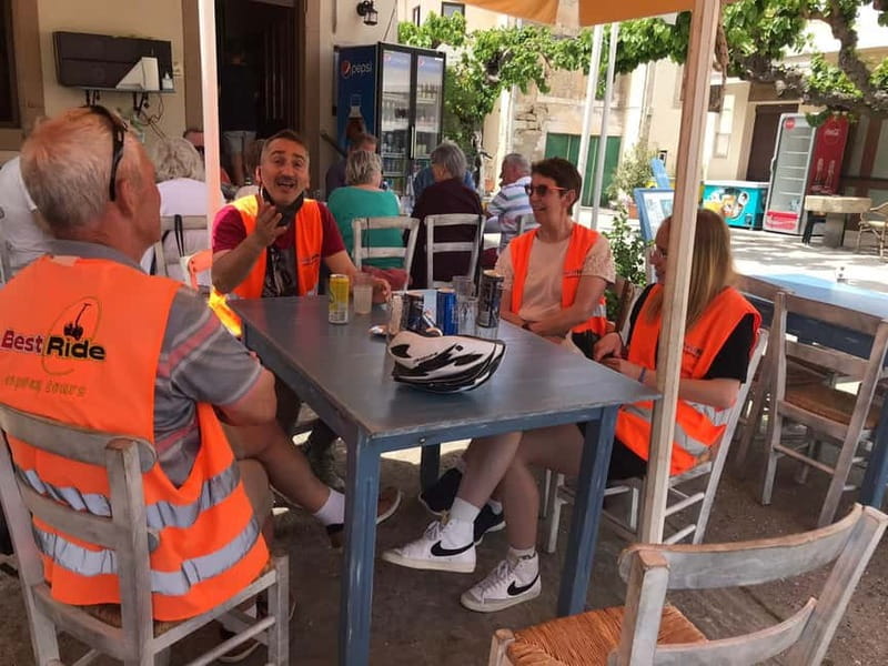 Rethymno: Guided e-Bike Tour on Mili Gorge and soft drinks - Chromonastiri gives the group a proper pause