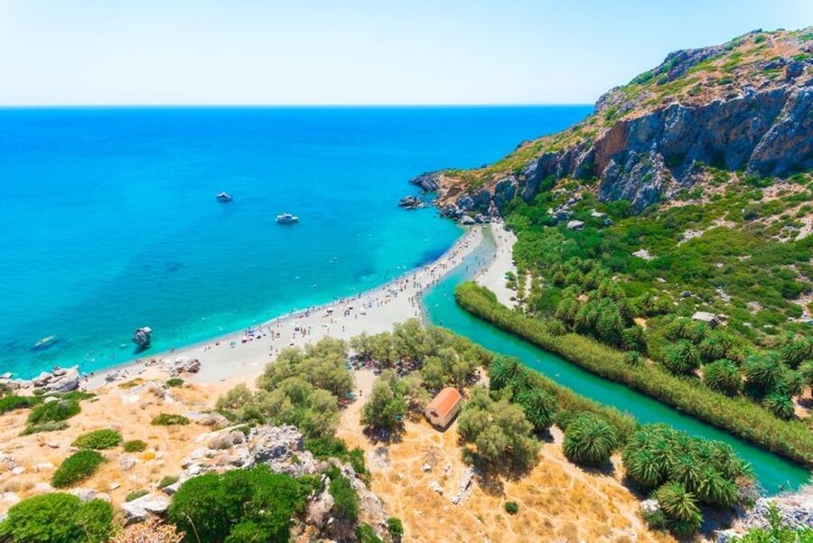 Rethymno: Preveli Beach Damnoni Beach Kourtaliotiko Day Trip - Preveli Beach and the Palm-Lined River