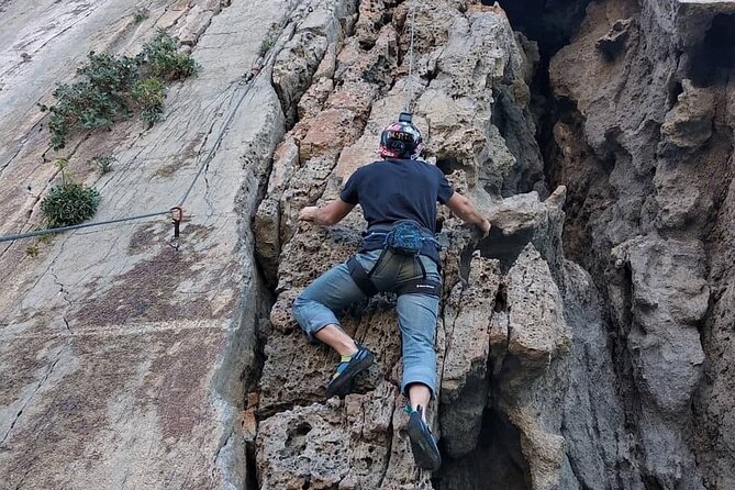 Rock Climbing on Crete with a Guide at Rethymnon, Plakias beach - George’s guidance is central to the experience