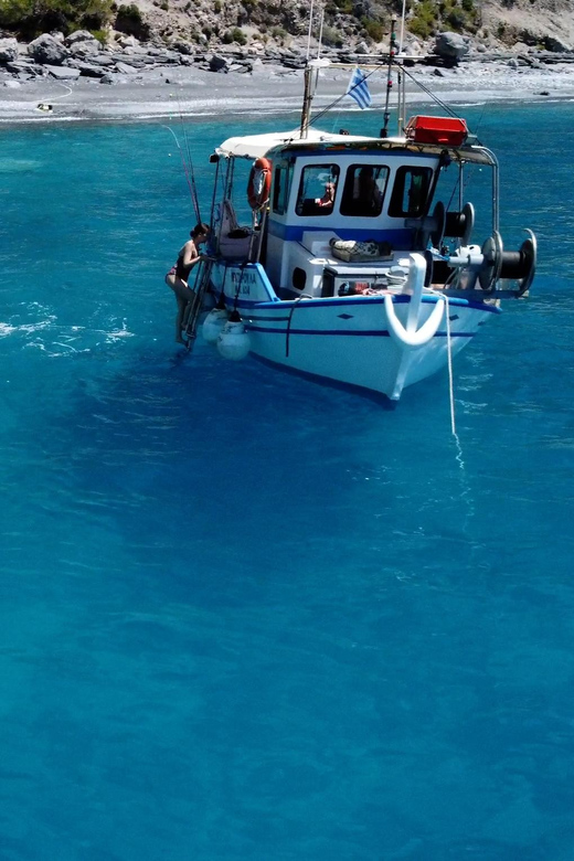 Sfakia fishing trip daytime - A possible stop in Loutro
