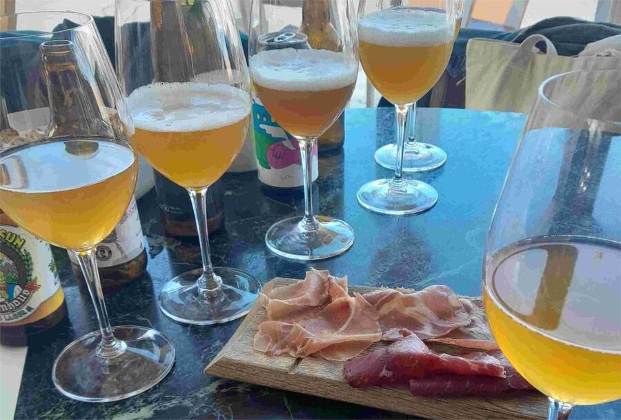 Sunset Craft Beer Foodie Tour - Chania Old Port - Sunset beer with sea and mountain views