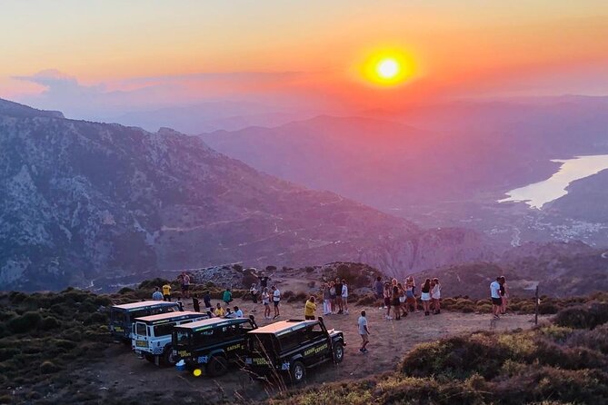 Sunset Jeep Tour in Crete - Ano Kera dinner with wine and water
